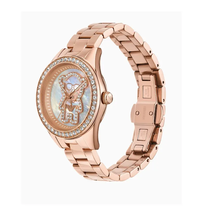 Emporio Armani Ar11613 Crystals Three-Hand Rose Gold Steel Watch 2
