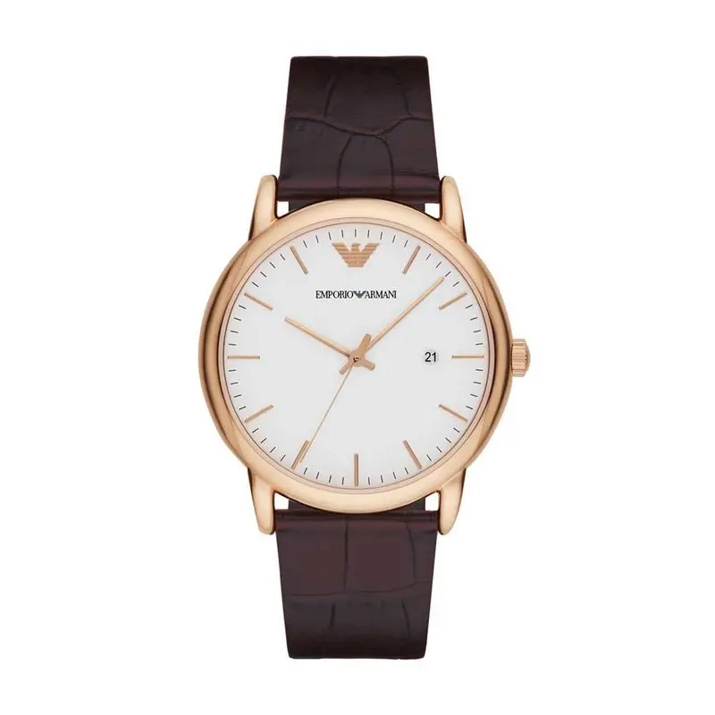 Emporio Armani Ar2502 Brown Leather Strap Men's Watch 1