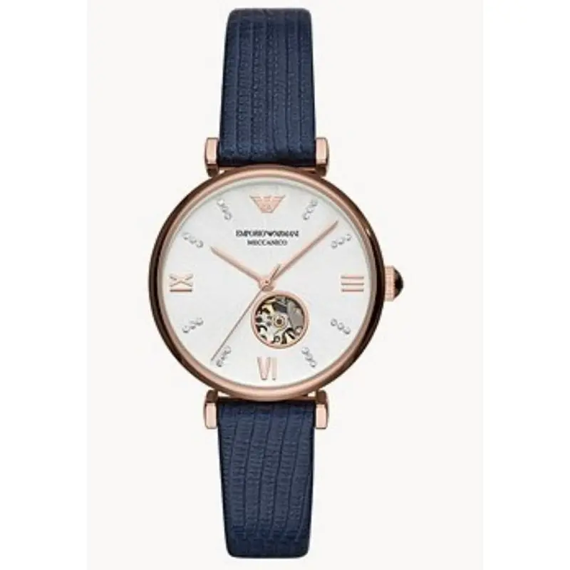 Emporio Armani Ar60020 Blue Leather Women's Watch 1