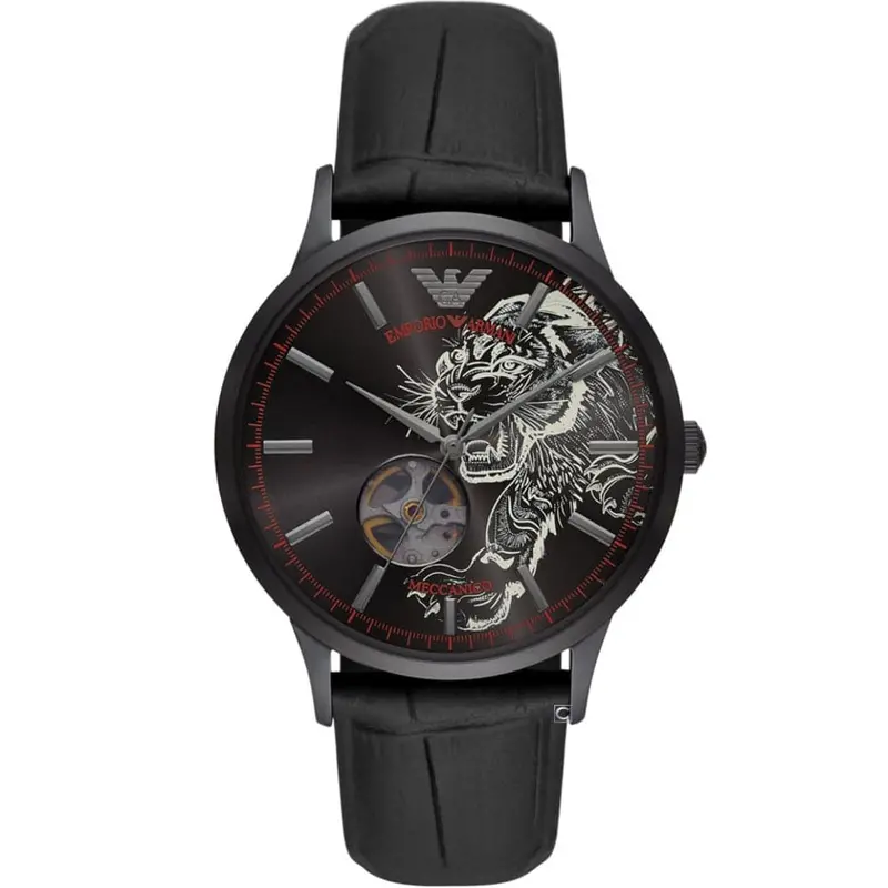 Emporio Armani Ar60046 Black Leather Men's Watch 1