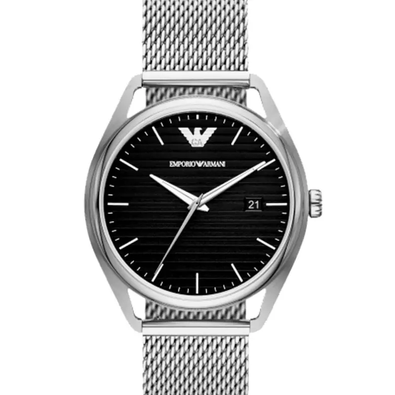Emporio Armani Ar80055 Stainless Steel Mesh And Interchangeable Strap Set Men's Watch 2