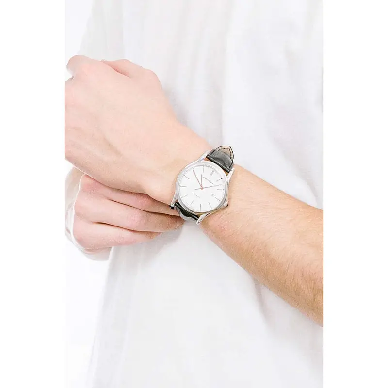 Emporio Armani Ars3023 Black Leather Strap Men's Watch 2