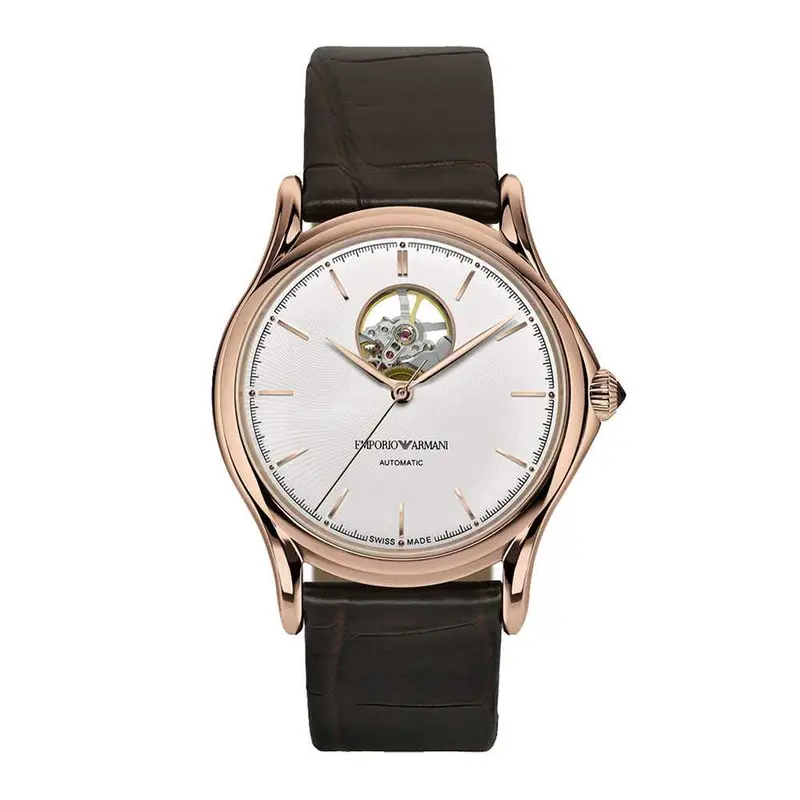 Emporio Armani Ars3301 Brown Leather Strap Men's Watch 1