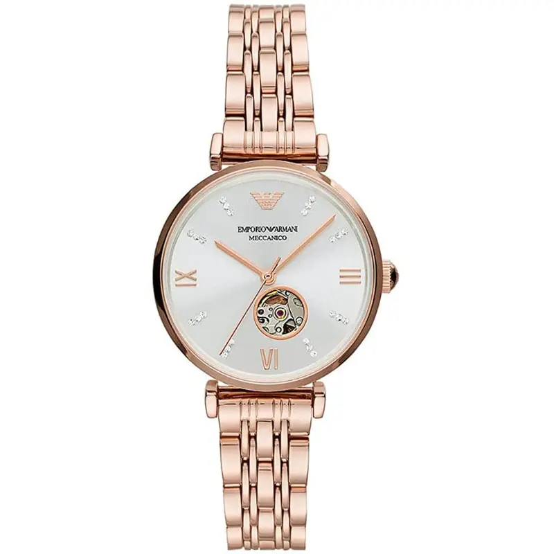 Emporio Armani Automatic Crystal Silver Dial Ar60023 Women's Watch 1