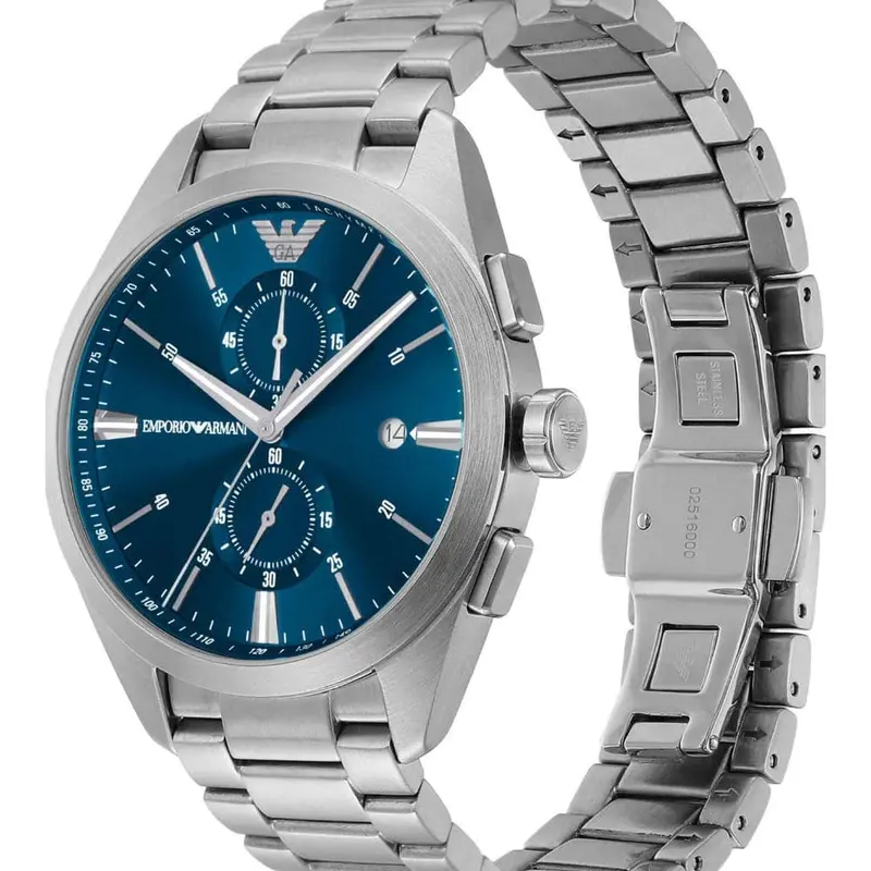 Emporio Armani Blue Dial Silver Stainless Steel Strap Men Watch Ar11541 2