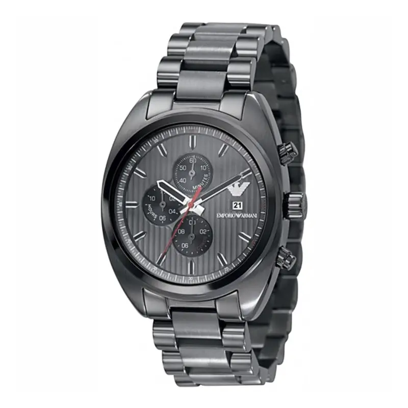 Emporio Armani Ceramica Chronograph Black Gunmetal Stainless Steel Ar5913 Men's Watch 1