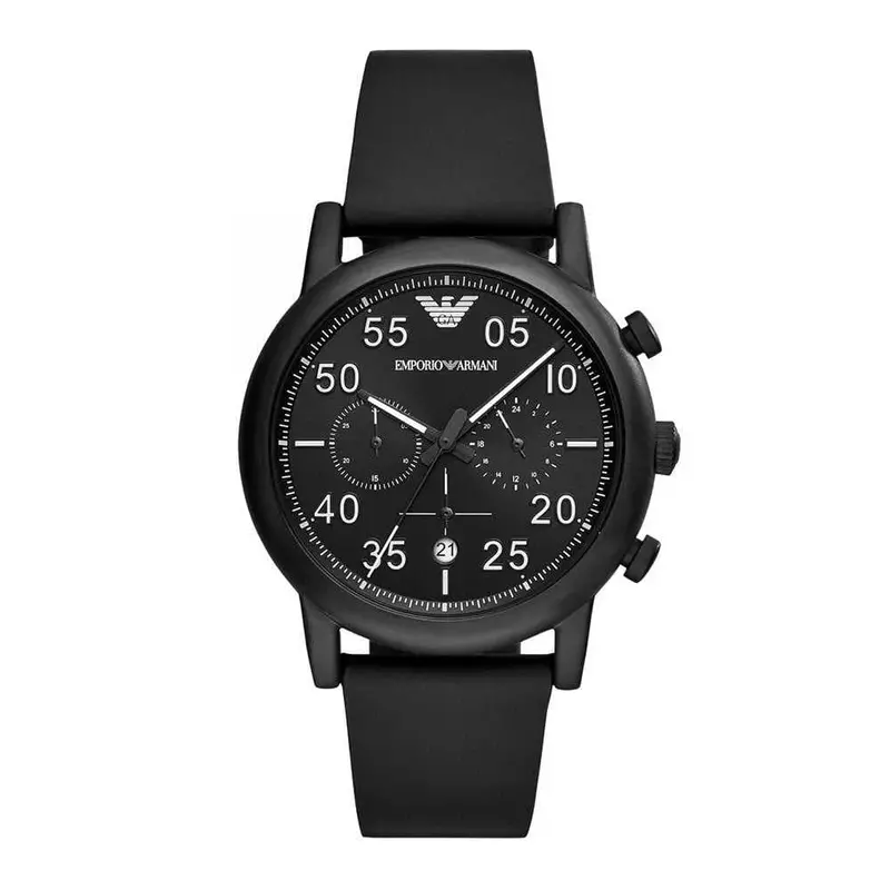 Emporio Armani Chronograph Black Stainless Steel Ar11133 Rubber Strap Men’S Watch 1