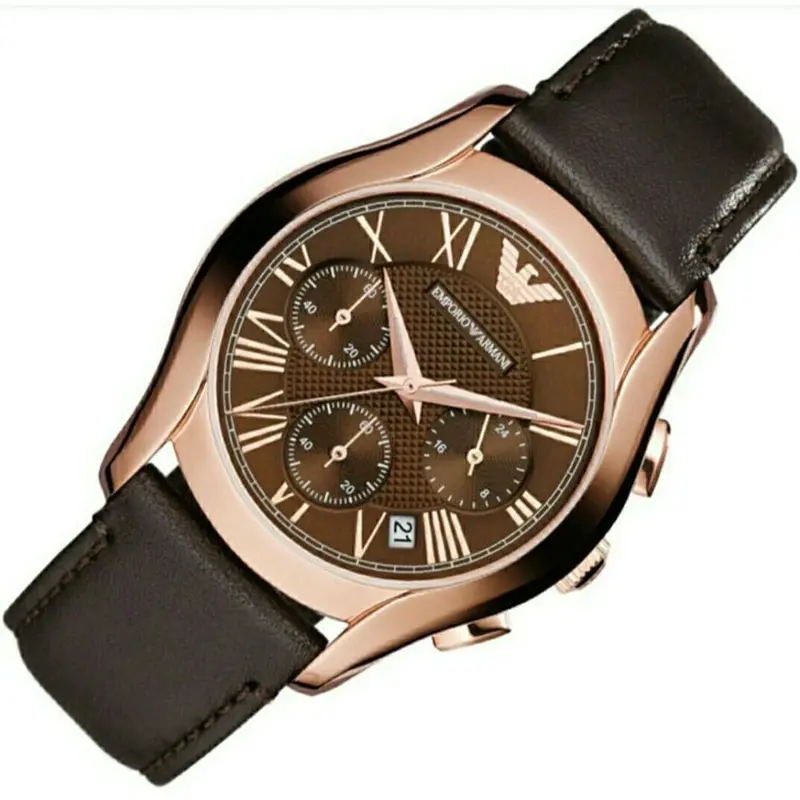 Emporio Armani Chronograph Leather Strap Ar1707 Women's Watch 2
