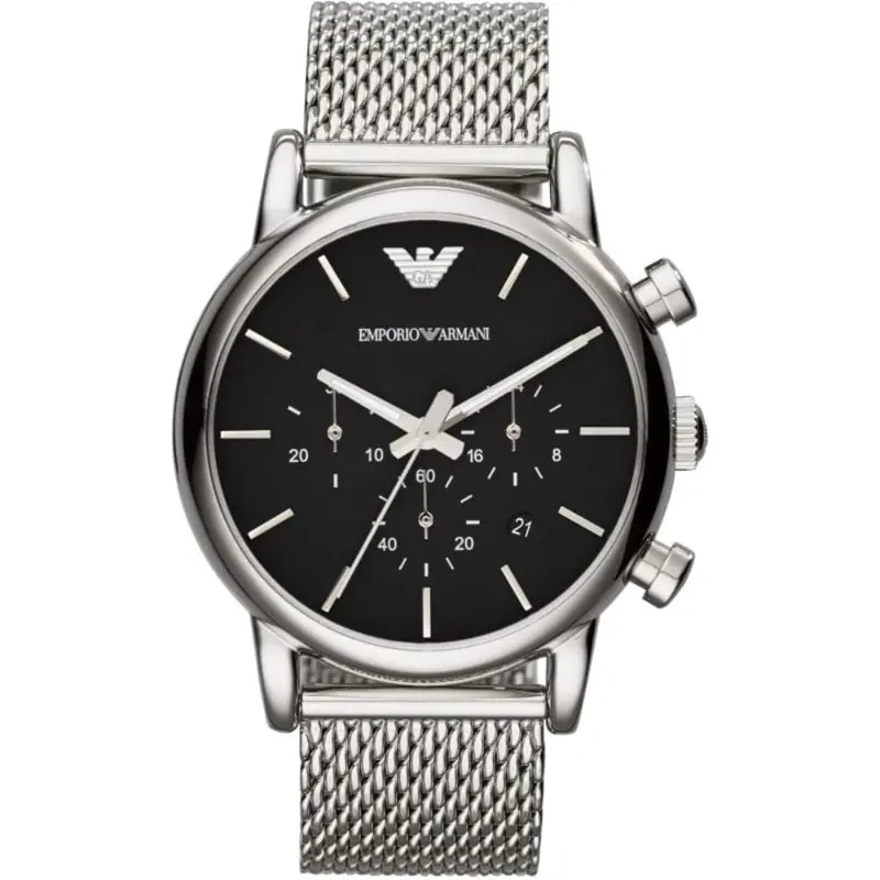 Emporio Armani Chronograph Leather Strap Ar1811 Men's Watch 1