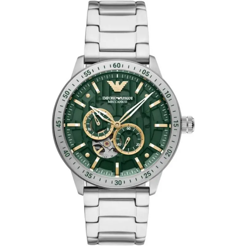 Emporio Armani Chronograph Silver Stainless Steel Strap Men Watch Ar60053 1