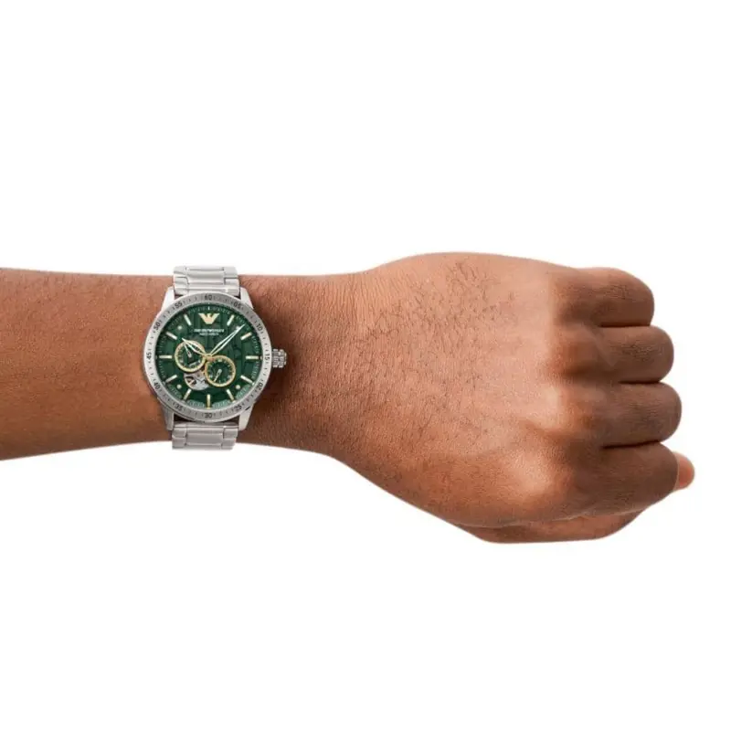 Emporio Armani Chronograph Silver Stainless Steel Strap Men Watch Ar60053 2