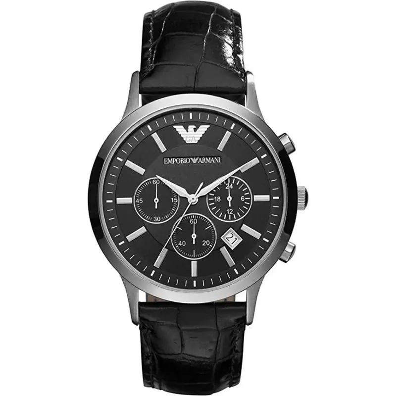 Emporio Armani Classic Ar2447 Black Leather Strap Men’S Watch 1