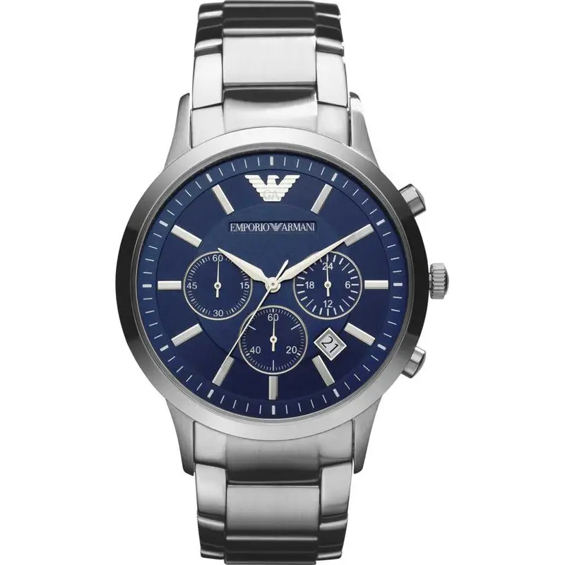 Emporio Armani Classic Chronograph Silver Stainless Steel Ar2448 Men’S Watch 1