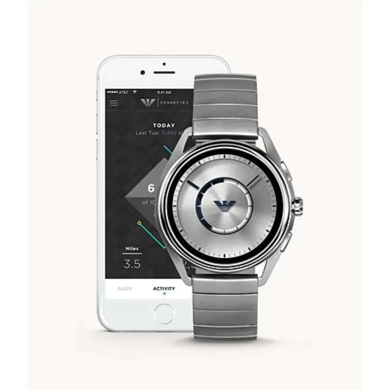 Emporio Armani Connected Art5006 Stainless Steel Plated Touch-Screen Hybrid Men's Smartwatch 2