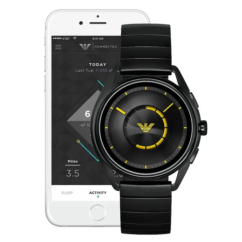 Emporio Armani Connected Art5007 Stainless Steel Plated Black Touch-Screen Hybrid Men's Smartwatch 2