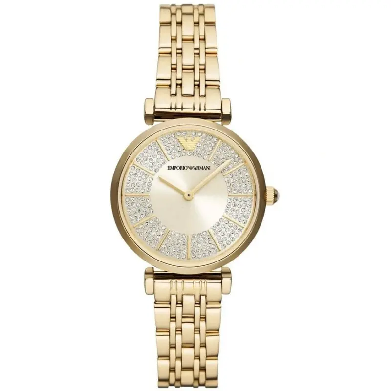 Emporio Armani Gold Dial Stainless Steel Strap Women Watch Ar11608 1