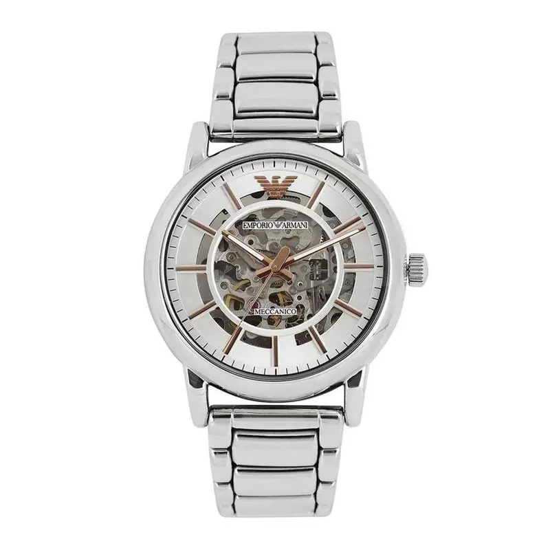 Emporio Armani Luigi Automatic Silver Stainless Steel Ar1980 Men’S Watch 1