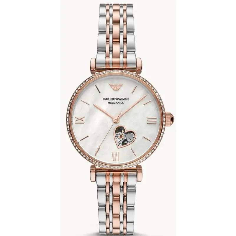 Emporio Armani Meccanico Ar60049 Two-Tone Stainless Steel Women Watch 1