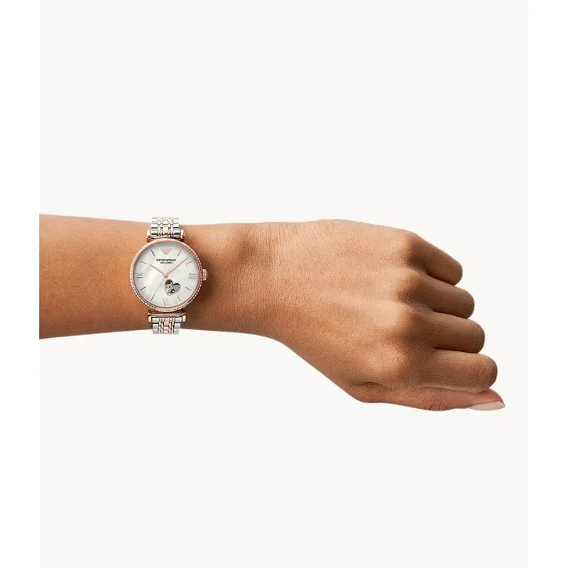 Emporio Armani Meccanico Ar60049 Two-Tone Stainless Steel Women Watch 2