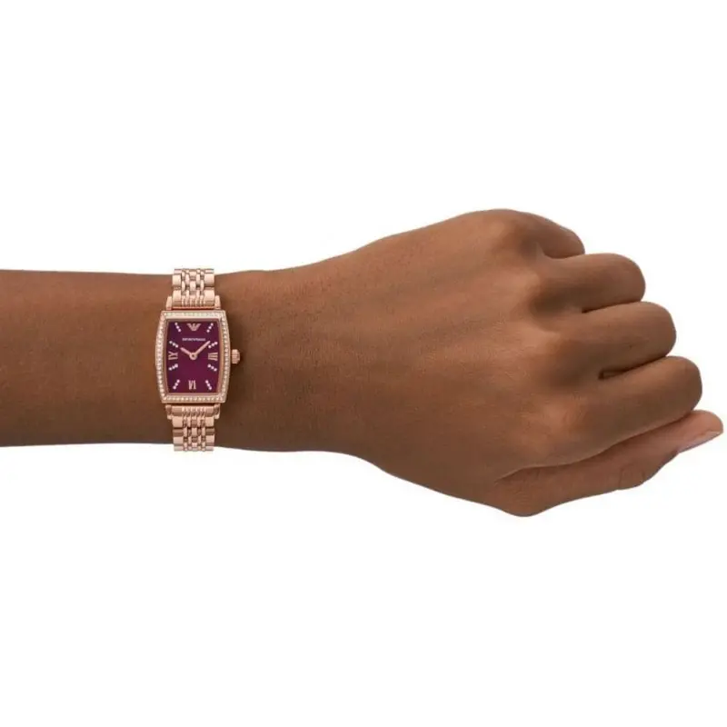 Emporio Armani Rose Gold Stainless Steel Strap Women Watch Ar11488 2