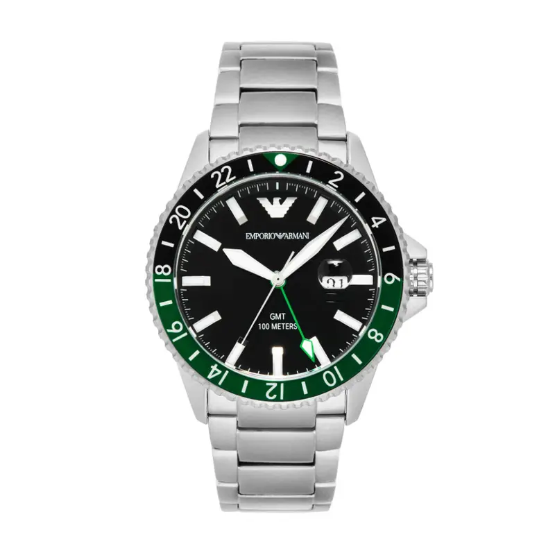 Emporio Armani Silver Stainless Steel Strap Men Watch Ar11589 1