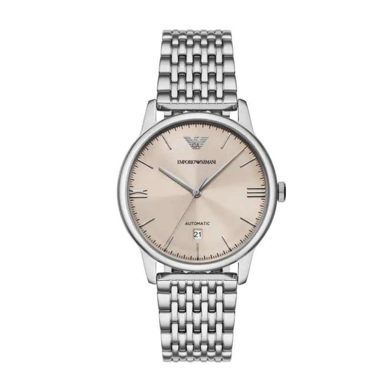 Emporio Armani Silver Stainless Steel Strap Men Watch Ar60082 1