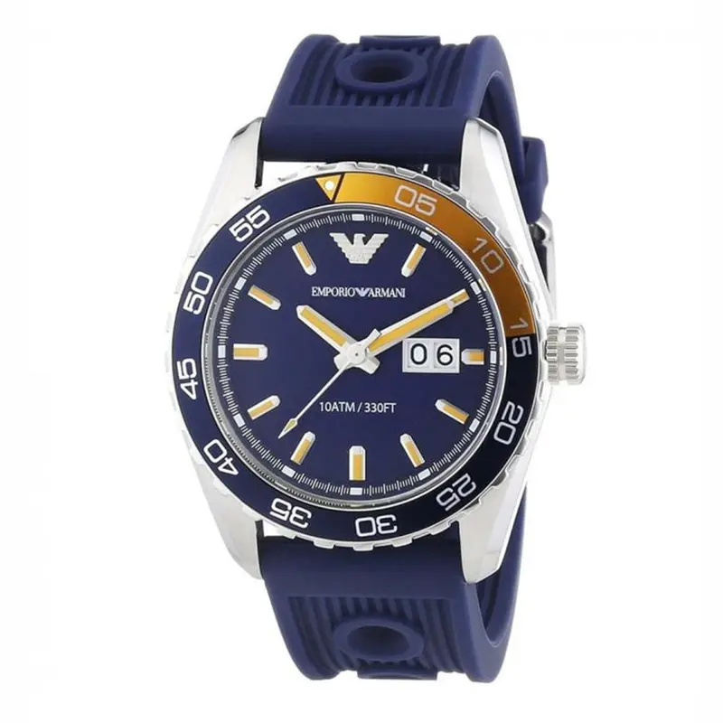 Emporio Armani Sportivo Navy Silicone Strap Ar6045 Men's Watch 1