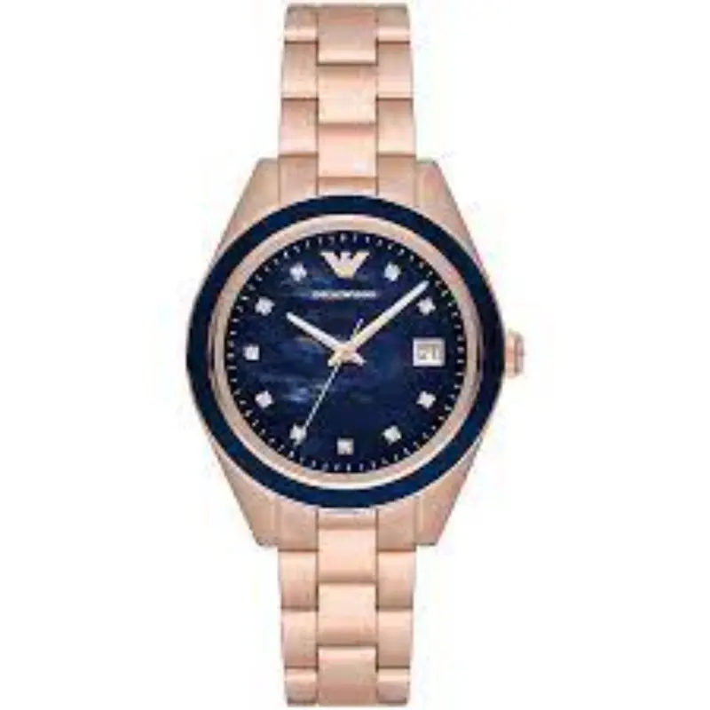 Emporio Armani Three-Hand Date Rose Gold-Tone Stainless Steel Watchar11449 1