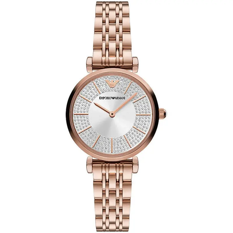 Emporio Armani Two-Hand Rose Gold-Tone Stainless Steel Women's Watch Ar11446 1