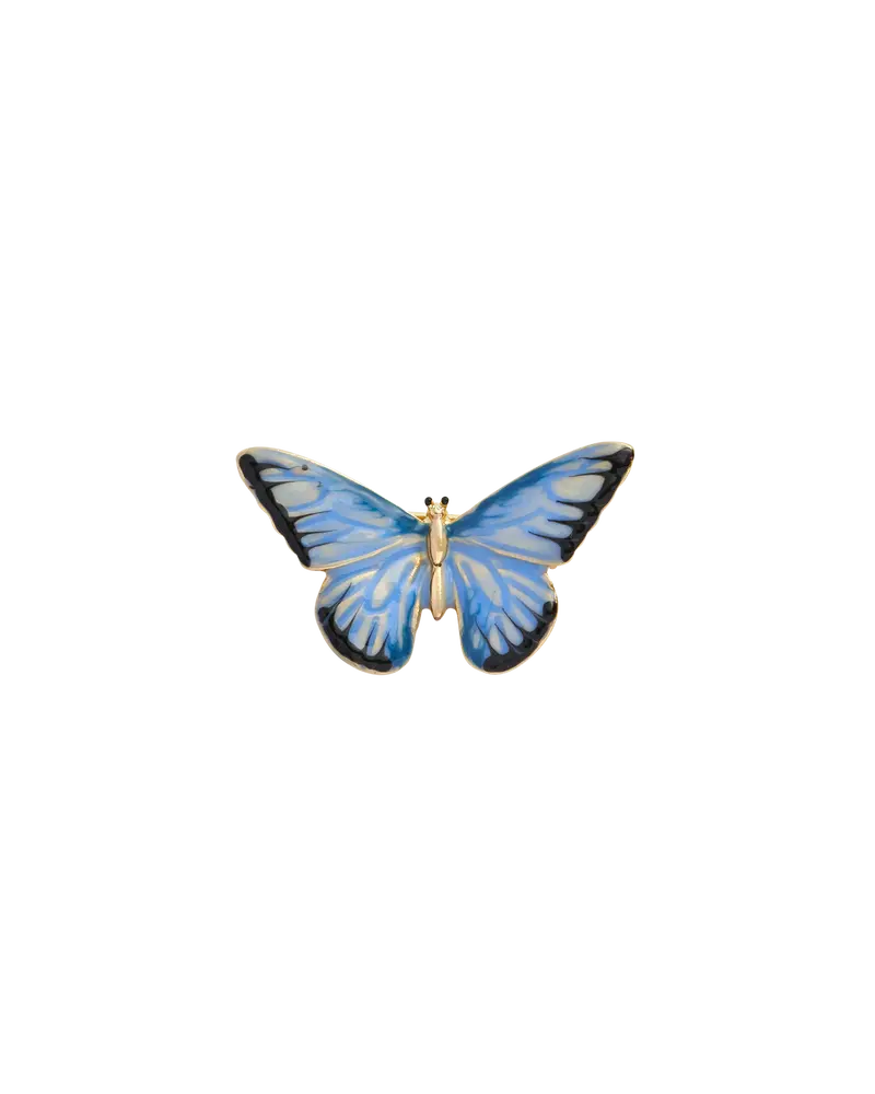 Enamel Blue Butterfly Brooch 1