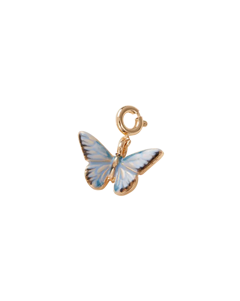 Enamel Blue Butterfly Charm 1
