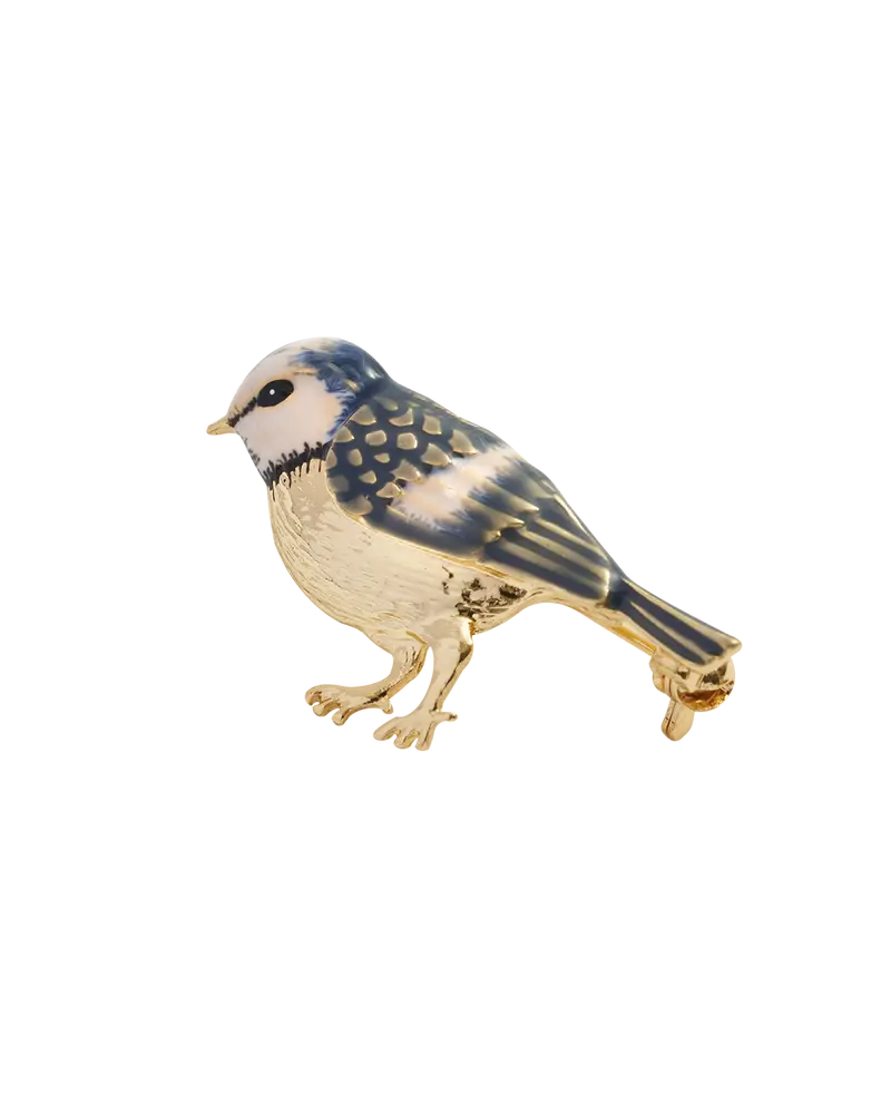 Enamel Blue Tit Brooch 1