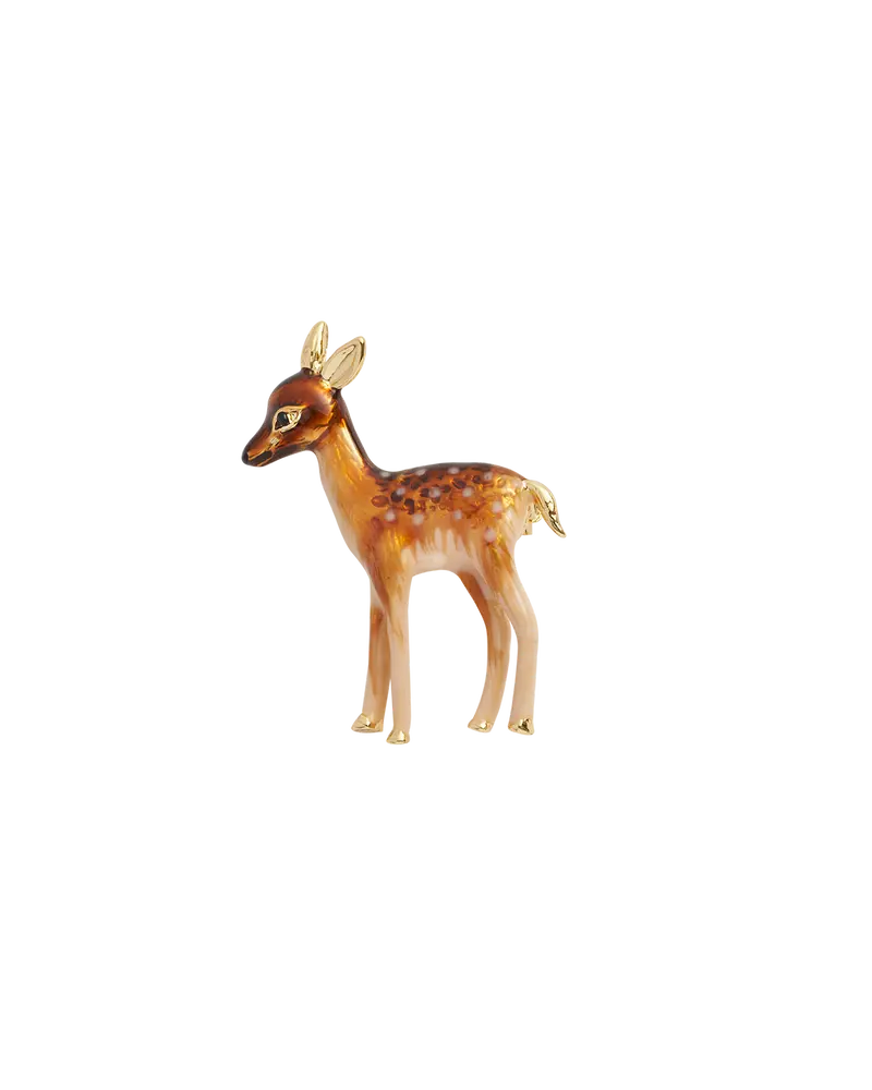 Enamel Fawn Brooch 1