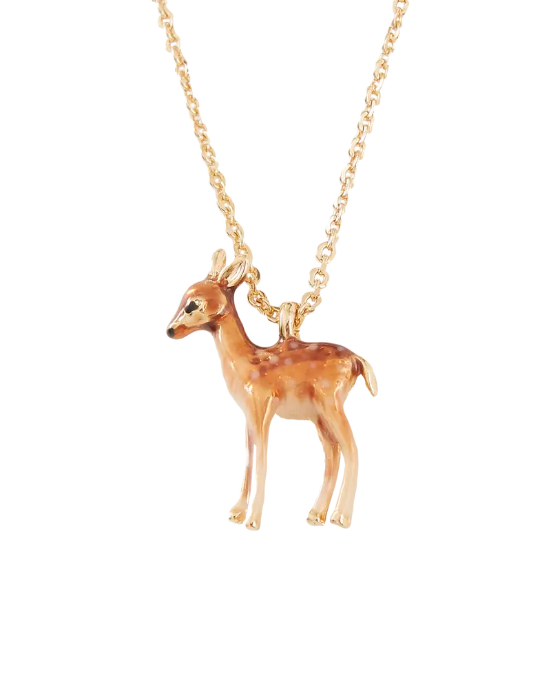 Enamel Fawn Necklace 1