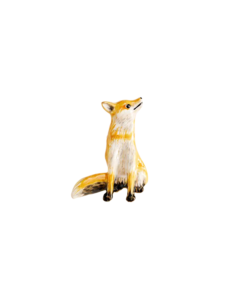 Enamel Fox Brooch 1