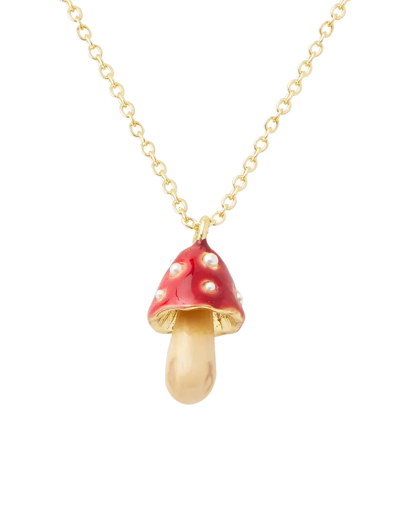 Enamel Mushroom Necklace 1