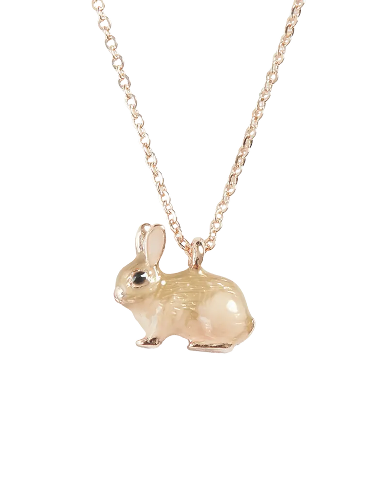 Enamel Rabbit Short Necklace 1