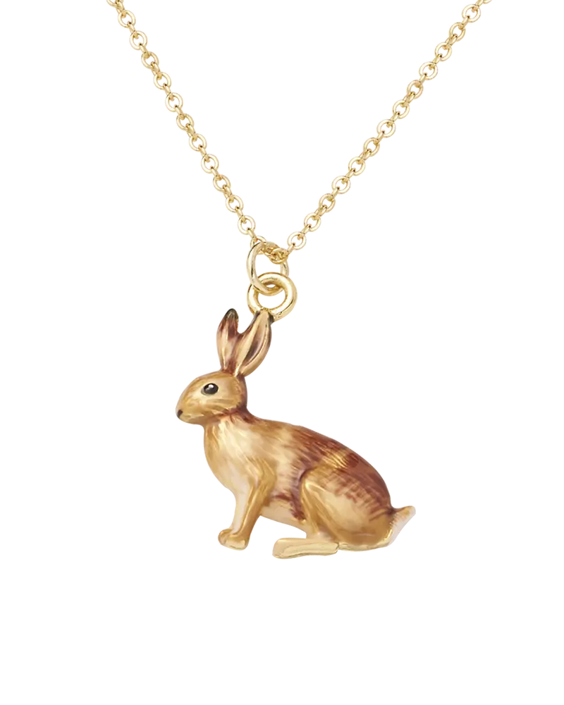 Enamel Rabbit Short Necklace 1