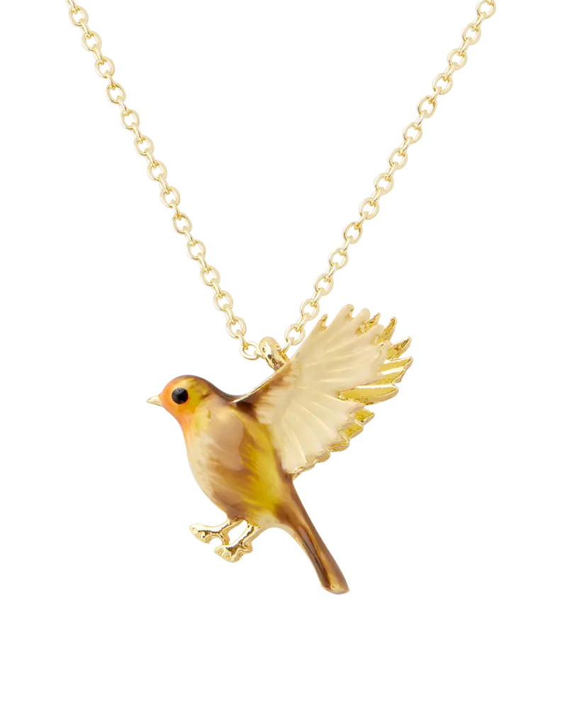 Enamel Robin Necklace 1