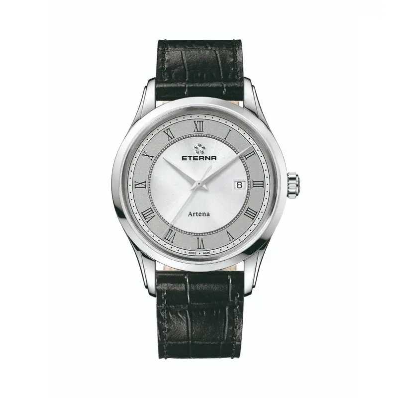 Eterna Artena Black Leather Strap Unisex Watch 2520.41.55.1258 1