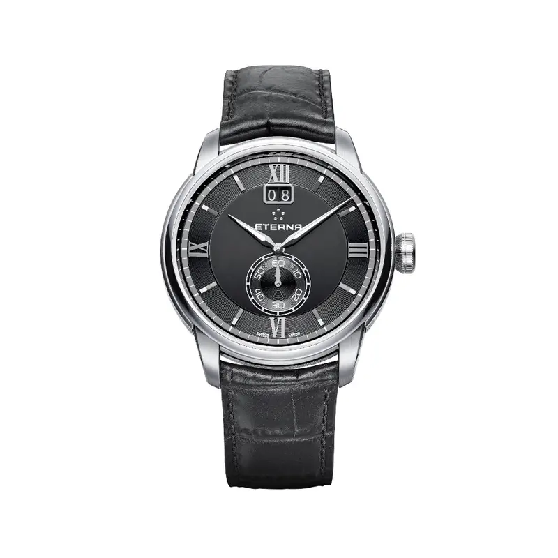 Eterna Eternity Black Leather Strap Men Watch 2971.41.46.1327 1