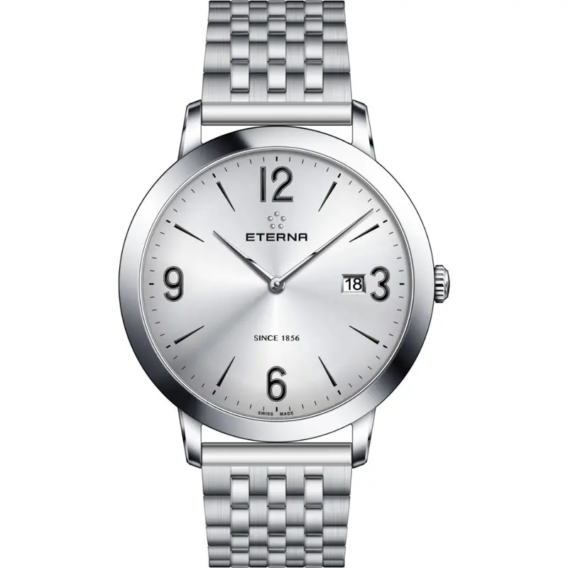 Eterna Eternity Silver Stainless Steel Strap Unisex Watch 2730.41.13.1746 1