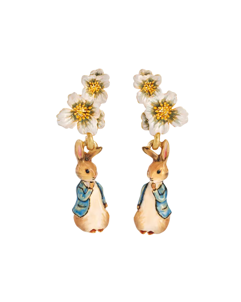 Fable England X Peter Rabbit Floral Drop Earrings 1