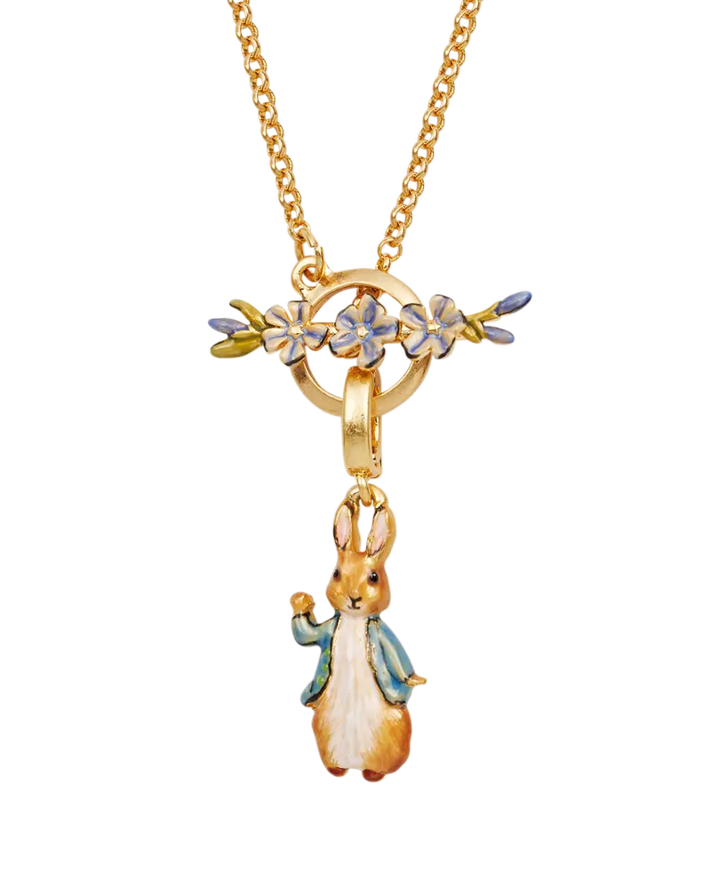 Fable England X Peter Rabbit Forget Me Not Toggle Necklace 1