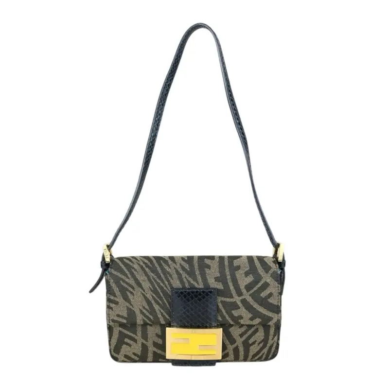 Fendi X25032305 Zucca Mamma Baguette Snakeskin (Good Condition) 1