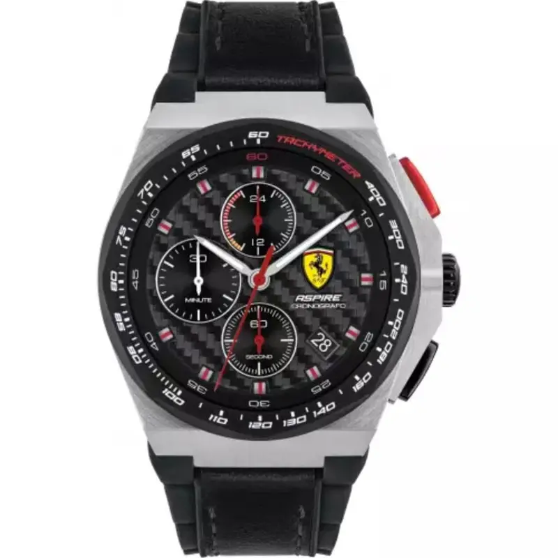 Ferrari Aspire 0830791 Black Leather Men's Watch 1