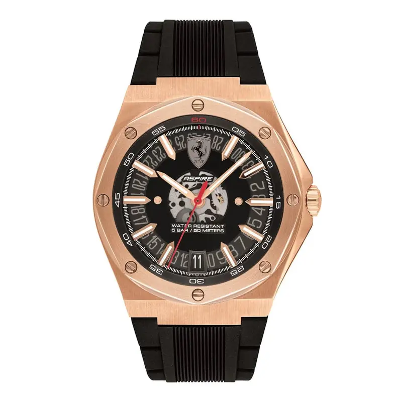 Ferrari Aspire 0830872 Black Silicone Strap Men Watch 1