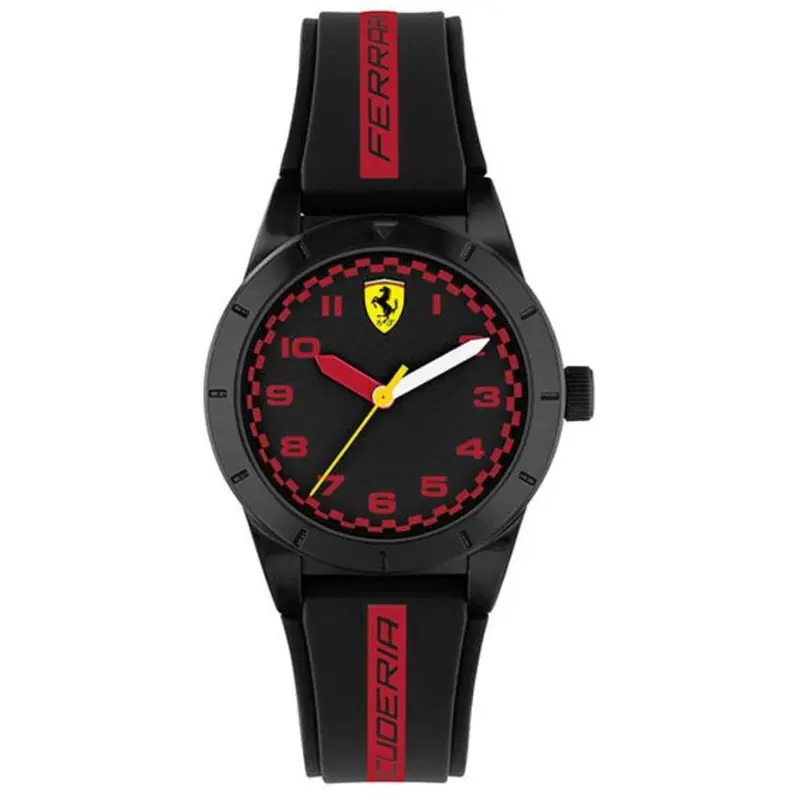 Ferrari Red Rev 0860017 Black Silicone Kid's Watch 1