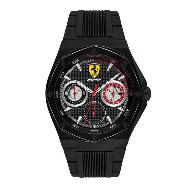 Ferrari Scuderia 0830538 Black Silicone Strap Men's Watch 1