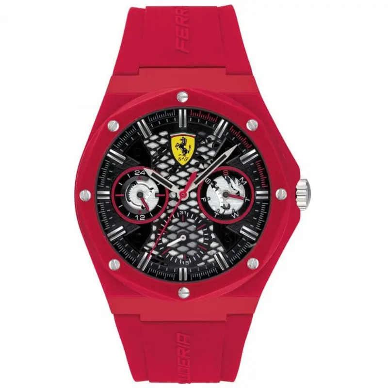 Ferrari Scuderia 0830786 Red Rubber Strap Men's Watch 1